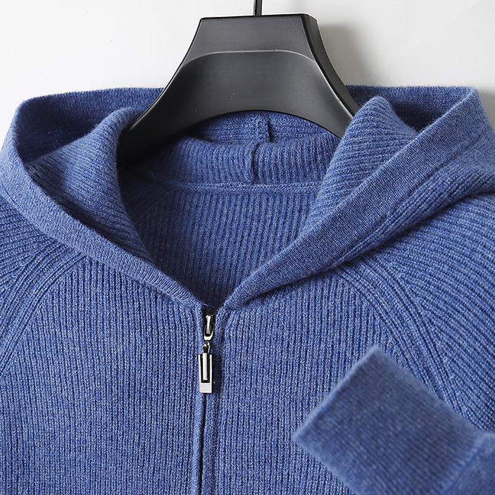 Royal | Cashmere Merino Wool Zip-Up