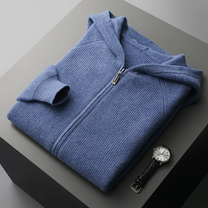 Royal | Cashmere Merino Wool Zip-Up