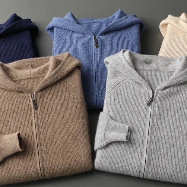 Royal | Cashmere Merino Wool Zip-Up