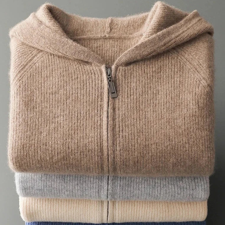 Royal | Cashmere Merino Wool Zip-Up